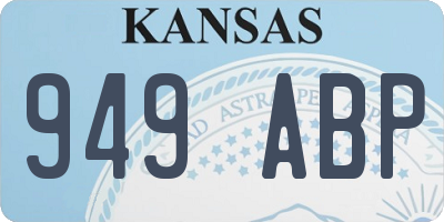 KS license plate 949ABP