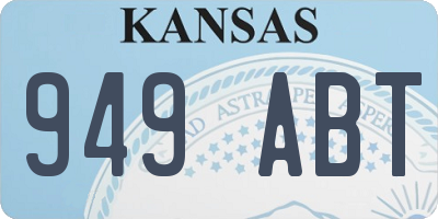 KS license plate 949ABT