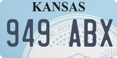 KS license plate 949ABX