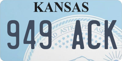 KS license plate 949ACK