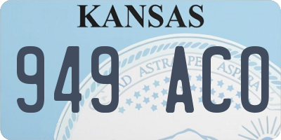 KS license plate 949ACO