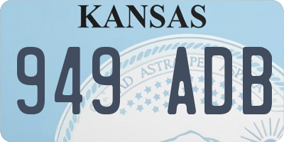 KS license plate 949ADB