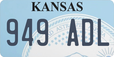 KS license plate 949ADL