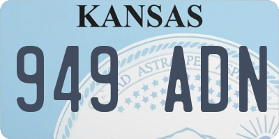 KS license plate 949ADN
