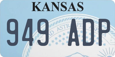KS license plate 949ADP
