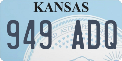 KS license plate 949ADQ