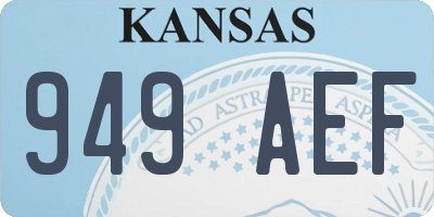 KS license plate 949AEF