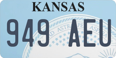 KS license plate 949AEU