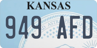 KS license plate 949AFD