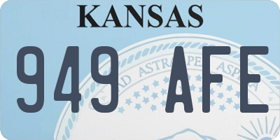 KS license plate 949AFE