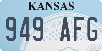 KS license plate 949AFG