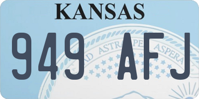 KS license plate 949AFJ
