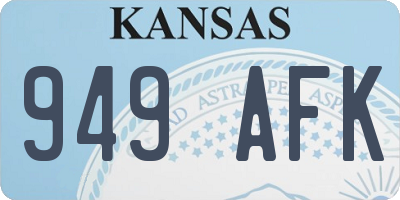 KS license plate 949AFK