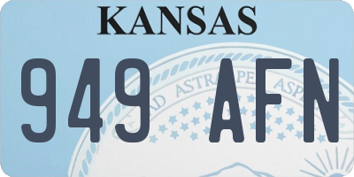 KS license plate 949AFN