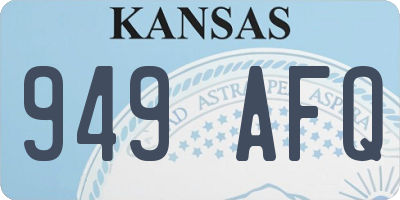 KS license plate 949AFQ