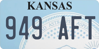 KS license plate 949AFT