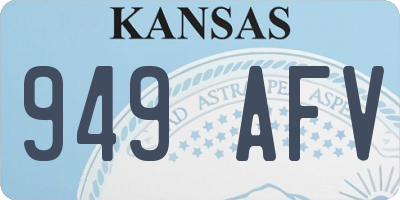 KS license plate 949AFV