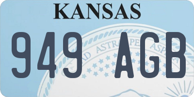 KS license plate 949AGB