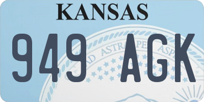 KS license plate 949AGK