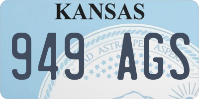 KS license plate 949AGS