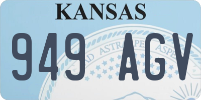 KS license plate 949AGV