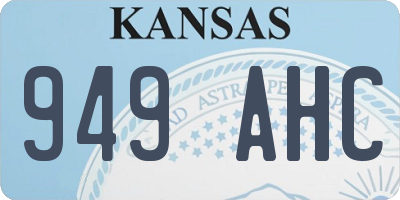 KS license plate 949AHC