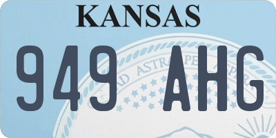 KS license plate 949AHG