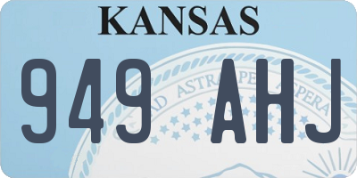 KS license plate 949AHJ