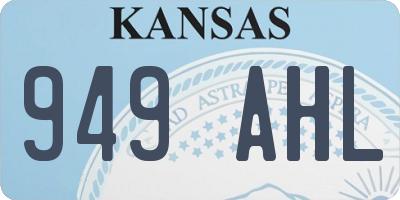 KS license plate 949AHL
