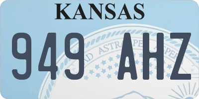 KS license plate 949AHZ