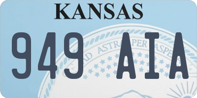 KS license plate 949AIA