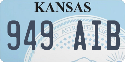 KS license plate 949AIB