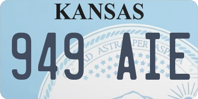 KS license plate 949AIE