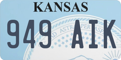KS license plate 949AIK