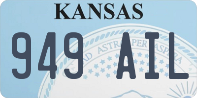 KS license plate 949AIL