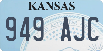 KS license plate 949AJC