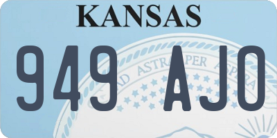 KS license plate 949AJO