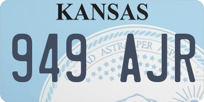 KS license plate 949AJR
