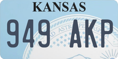 KS license plate 949AKP