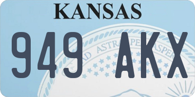 KS license plate 949AKX