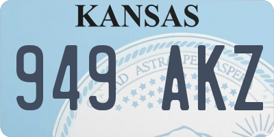 KS license plate 949AKZ