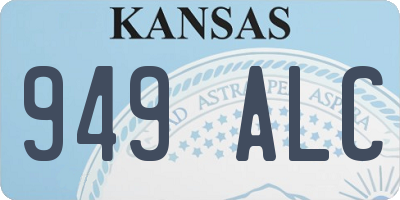 KS license plate 949ALC