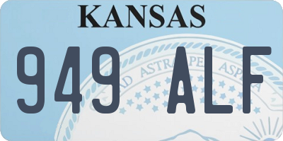 KS license plate 949ALF
