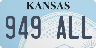 KS license plate 949ALL