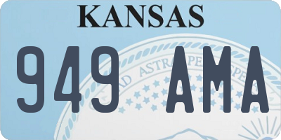 KS license plate 949AMA