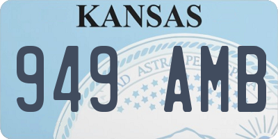 KS license plate 949AMB