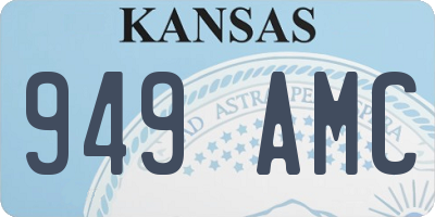 KS license plate 949AMC