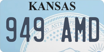 KS license plate 949AMD