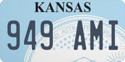 KS license plate 949AMI