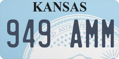 KS license plate 949AMM